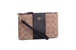 Coach Colorblock Signature Small Wristlet - B4/Tan Black